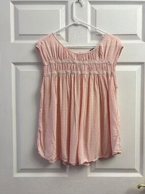 Women's Torrid Pink Flowy Short Sleeve Blouse